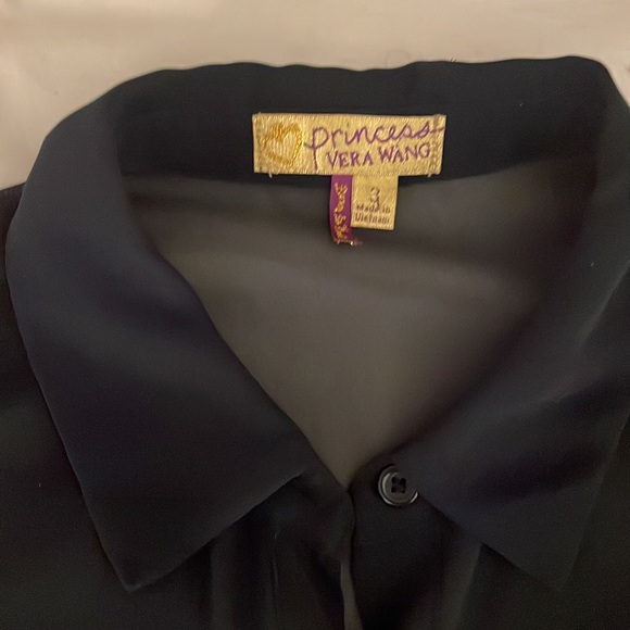 Vintage Princess by Vera Wang Navy and White Star Button Up Collared Dress - Picture 3 of 7